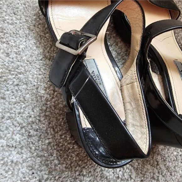 Prada Vintage Black Platform Strap Heels - Picture 9 of 12